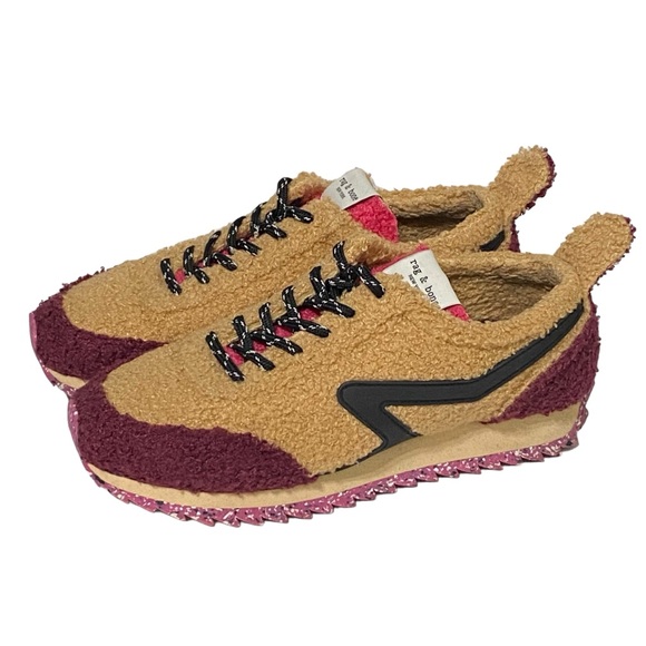 rag & bone Shoes - Rag & Bone Retro Runner Sherpa Faux Fur Sneaker Shoes Size EU 38 US 8